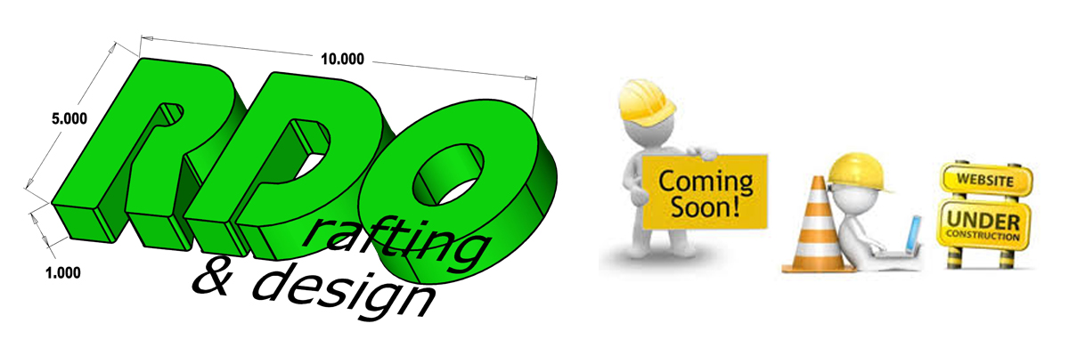 RDO Drafting & Design Logo with Website Under Construction notification